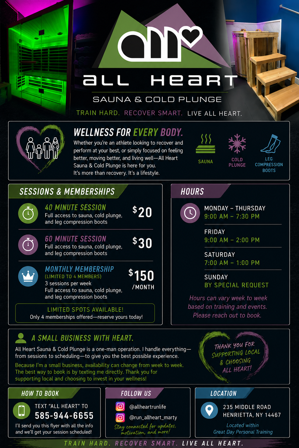 All Heart Sauna & Cold Plunge LLC — recovery studio in Henrietta, NY